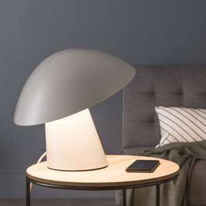 Lampe design métal blanc à poser Inspire Amanite - E27